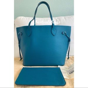 ❌SOLD❌ EUC LV Neverfull MM Epi Leather in Cyan